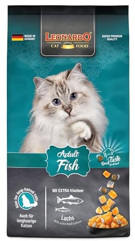 LEONARDO Adult Fish [7,5kg] Katzenfutter | Trockenfutter für Katzen | Alleinfuttermittel für ausgewachsene Katzen Aller Rassen ab 1 Jahr