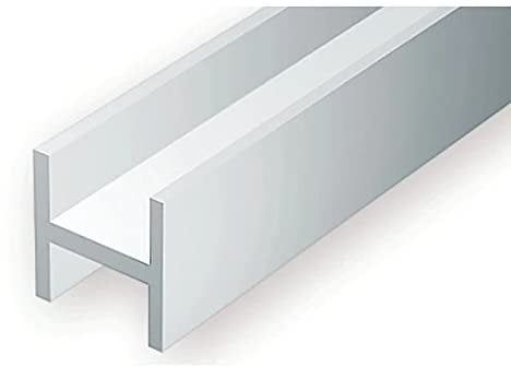 H-Profil, 350x6,3x6,0 mm - 1/4, 2 Stück