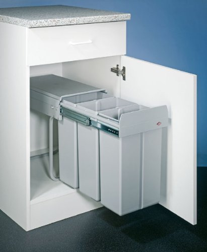 WESCO Trenta 1 Abfallsystem Drehtür Vollauszug / 3X 10 Liter / 30 cm