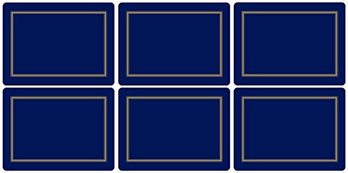 Portmeirion Home & Gifts Classic Midnight Tischsets S/6 (s), Kork, Mehrfarbig, 30.5 x 23cm, 6