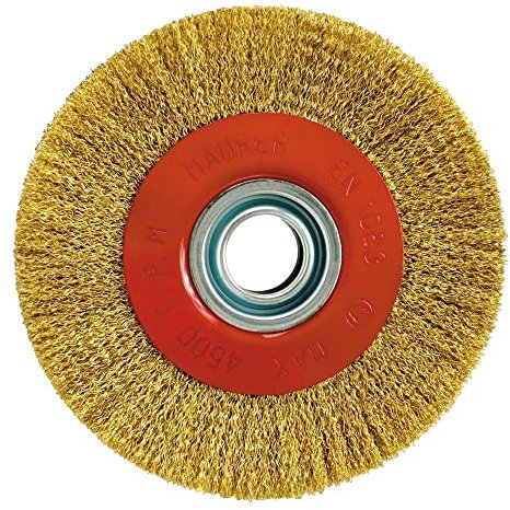 MAURER - Cepillo Acero Latonado Circular Ø 150x29 mm.
