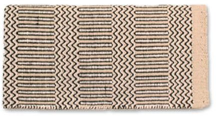 Mayatex Westernpad stramm Doubleweave Sattel Decke, 1340-16, Sand/Black/White, 32 x 64