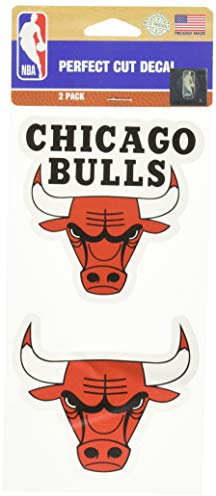 WinCraft NBA Chicago Bulls Perfect Cut Aufkleber (2 Stück), 10,2 x 10,2 cm, Schwarz