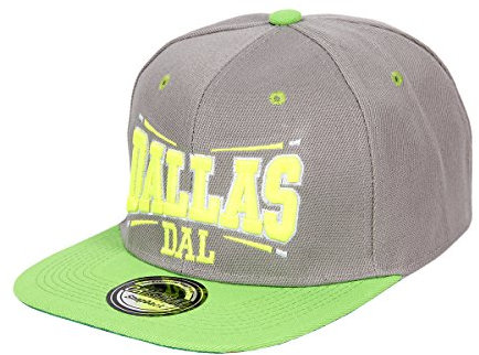 Snapback Basecap Yolo Hat Hip Hop Cap Schirmmütze Baseballcap Baseball Mütze Kappe, Farbe wählen:Cap-31 DAL grau grün