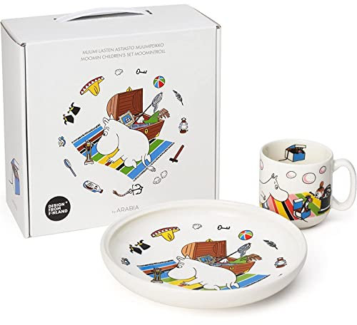 Arabia 1023462 MOOMIN CHILDREN's SETS Teller,Porzellan, Weiß