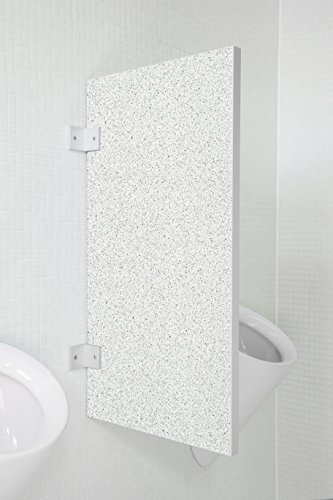 Kemmlit Urinal Trennwand Novara Granitweiß aus Holzwerkstoff, Schamwand WC Herren, TÜV zertifiziert
