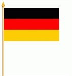 FRIP - Stockfahne Deutschland Gr. ca. 30x45 cm mit Stock Fahne Flagge