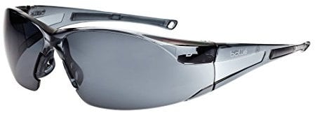 Bollé Safety 253-RH-40071 Rush Lunettes de sécurité avec monture sans monture et verres fumés anti-buée et anti-rayures