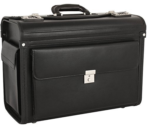 DERMATA Pilotenkoffer Koffer 7039KL, 46 cm, 34 L, Schwarz