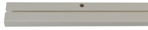 Gardinia Vorhangschiene, 1-Lauf, Kunststoff, weiss 120-500cm (120 Zentimeter)
