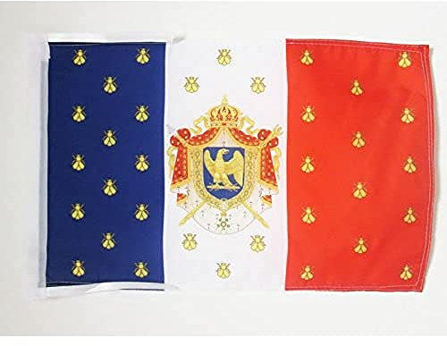 AZ FLAG - Drapeau Etendard de Napoléon III - 45x30 cm - Pavillon Second Empire France 100% Polyester avec Deux Cordelettes - 20g
