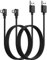 SUNGUY Câble Micro USB 90 Angle, 2 pièces 1m 3A Micro USB Câble de charge USB 2.0 Transfert de données Compatible avec Galaxy S7 Edge S6 S5, Moto E6 5 4, Xperia Z5, Kindle Fire, LG