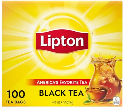 Lipton Black Tea Bags, Hot or Iced tea bags, 100 Total Count