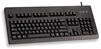 CHERRY G80-3000, Kabelgebundene Mechanische Tastatur, EU-Layout (QWERTY), USB-Anschluss, Robust, Programmierbare Tasten, MX BLACK Switches, Schwarz