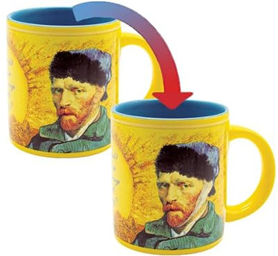 The Unemployed Philosophers Guild Vincent Van Gogh Transforming Self-Portrait Mug - Add Coffee and Watch Van Gogh's Painting Transform