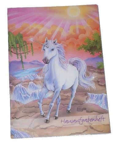 alles-meine.de GmbH Hausaufgabenheft Heft - Einhorn - Pferd Schulanfang Schulbeginn - Schule/Grundschule & Vorschule
