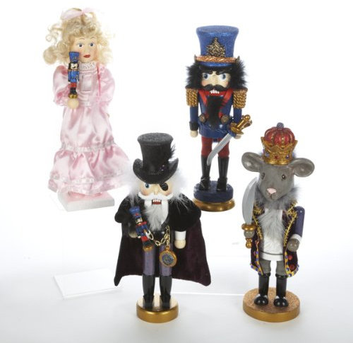 KSA Nussknacker Clara, Mauskönig, Drosselmeir und Prinz, 4 Stück