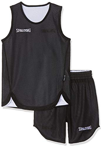 Spalding Kinder DOUBLEFACE KIDS SET Kinder Trikot&shorts Set Trikot Doubleface Set, Mehrfarbig (Reversible Black/White), XXS (128)