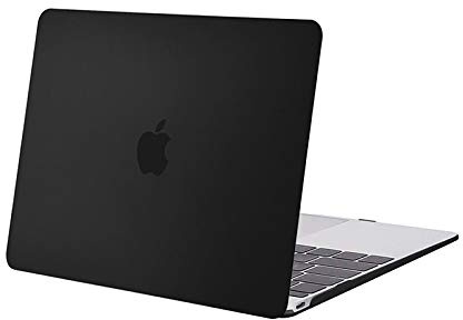 MOSISO Kompatibel mit MacBook 12 Zoll Hülle Retina Display 2017-2015 A1534 | Plastik Hartschale Schutzhülle, Schwarz