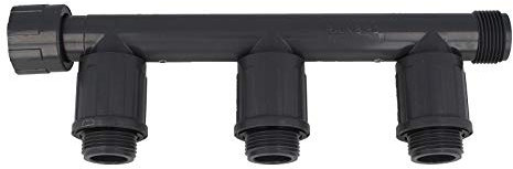 Raccord PVC/Répartiteur Rain Bird Triple répartiteur 1 Filetage femelle x 1 Tige de boulon; 3 Points de vente: 1 tige de boulon