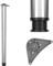 Dihl Single 870mm Chrome Adjustable Kitchen Worktop, Unit, Breakfast Bar, or Desk Table Leg Support with 60mm Diameter - Stylish and Versatile Stainless Steel Furniture Leg, 1 PCS