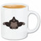 Kaffeetasse UNSCHULDIGER GORILLA MONKEY SCHIMPANSE AFFE GORILLA SILBERRÜCKEN MENSCHENAFFE CHARLY AFFEN KING KONG Keramik 330 ml in Weiß