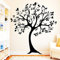 Wandtattoo Loft Schriftzug Großer Baum mit vielen Blättern“ / Wandtattoo/Wandsticker/Wandaufkleber / 54 Farben / 3 Größen/schwarz / 190 cm hoch x 168 cm breit
