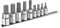 Britool E034802B Hex Bit Socket Set with 1/4 and 3/8-inch Mixed Drive (13 Pieces)