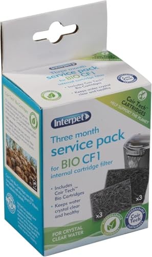 Interpet 3-Monats-Servicepaket für den Interpet-Innenpatronenfilter CF1 (3 x Filterpatrone, 3 x Algaway-Pad)