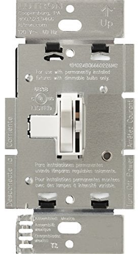 Lutron Toggler 1000-Watt Dimmer Switch for Halogen and Incandescent Bulbs, Single-Pole, AY-10P-WH, White