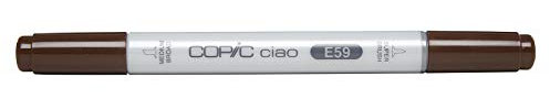 COPIC Ciao Marker Typ E - 59, Walnut, vielseitiger Layoutmarker, mit einer mittelbreiten und einer Brush-Spitze