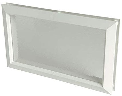 NICOLL AJA30010 380x225 203MI, Hublot décoratif rectangulaire : 380x225 mm, Vitre incolore, Ouverture à pratiquer : 340 x 185 mm, Épaisseur Panneaux : Mini 19 mm, Maxi 30 mm