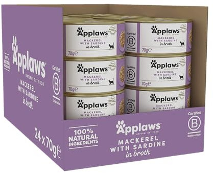 Applaws Katze Dose Makrele & Sardine, 24er Pack (24 x 70 g)