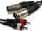 rhinocables - Dual XLR 3 Pin to 2 RCA Phono Cable | Audio Converter Lead for Studio & Home | 1.5m Length | Suitable for Musicians & DJs | Shielded for Crisp Sound, Black