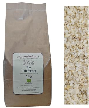 Lunderland - Bio-Reisflocken BARF Zusatz Flocken 5kg | 100% geschälter flockierter Rundkornreis