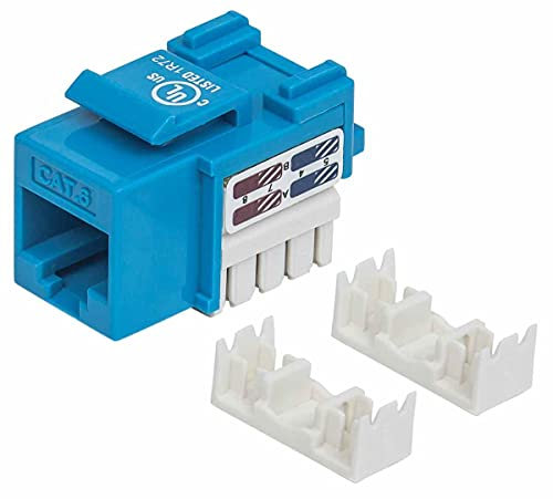 Intellinet Keystone Jack, Cat6, UTP, Punch-down, blau