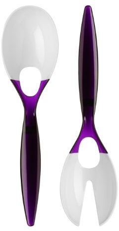 Premier Housewares 805304 Salad Servers - Set of 2, Purple, H4 x W26 x D7cm