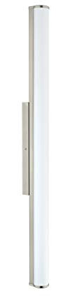 EGLO LED Wandlampe Calnova, LED Spiegelleuchte aus Metall in Nickel-Matt, satiniertes Glas in Weiß, Badezimmer Lampe, LED Feuchtraumleuchte neutralweiß, IP44, L 90 cm