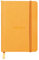 RHODIA 117315C - Orange Flexible Notebook - A6 - Lined - 144 pages - Ivory Clairefontaine Paper 90 g/m - Bookmark, Elastic Closure - Faux Leather Cover - Rhodiarama Collection