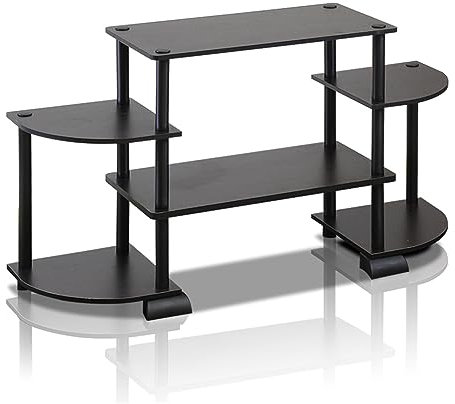 Furinno TV-Unterhaltungszentrum Turn-N-Tube Roundedecorner, Espresso / Schwarz, 105.4 (B) x 58 (H) x 29.5 (T) cm