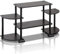 Furinno Meuble TV sans Outils, Bois, Expresso et Noir, Taille Unique, Espresso et Black, One Size