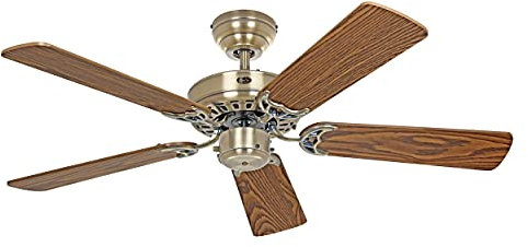 Deckenventilator mit Zugkette Classic Royal Messing antik 103
