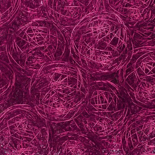 Drahtbälle, Drahtkugeln. Ca 50 mm. 8 Stück. Farbe: Fuchsia -10