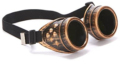 DEGUISE TOI VEGAOO - Steampunk Pilotenbrille für Erwachsene - Brille - Einheitsgröße - Braun - Accessoires - Kunststoff - Halloween-carnaval