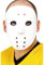 Smiffys Unisex Hockey Maske, One Size, Weiß, 1874
