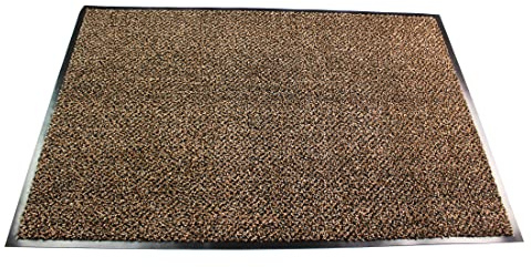 Doortex Schmutzfangmatte | Fußmatte ultimat | 90 x 150 cm | aus Mikrofaser | Polypropylen | Vinyl | braun | rechteckig | für den Innenbereich