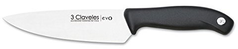3 Claveles EVO Cuchillo para Cocinero, Acero Inoxidable, Multicolor, 15 cm - 6