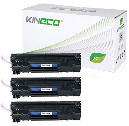 Kineco 3 Toner kompatibel mit HP CE285A CE285X Laserjet Pro P1100, Laserjet Pro P1102w ePrint, Laserjet Pro M1132 All-in-One - 85A - Schwarz je 2.100 Seiten