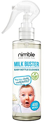 Nimble, Milk Buster, Baby Bottle Cleaner for Cleaning Baby Bottles, Brushes & Accessories, Removes Milk Residue, Fragrance Free, Plant-Based Eco-Friendly Cleaner (1 x MB 200 ml)