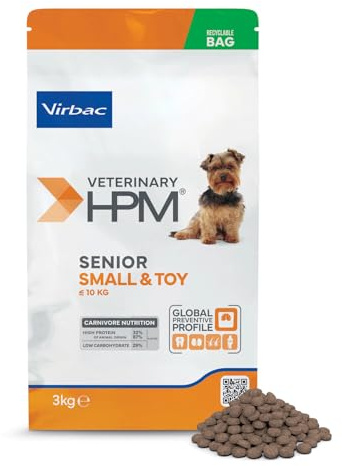 Virbac Veterinary HPM Vet Dog Senior S & Toy Nourriture pour Chien 3 kg